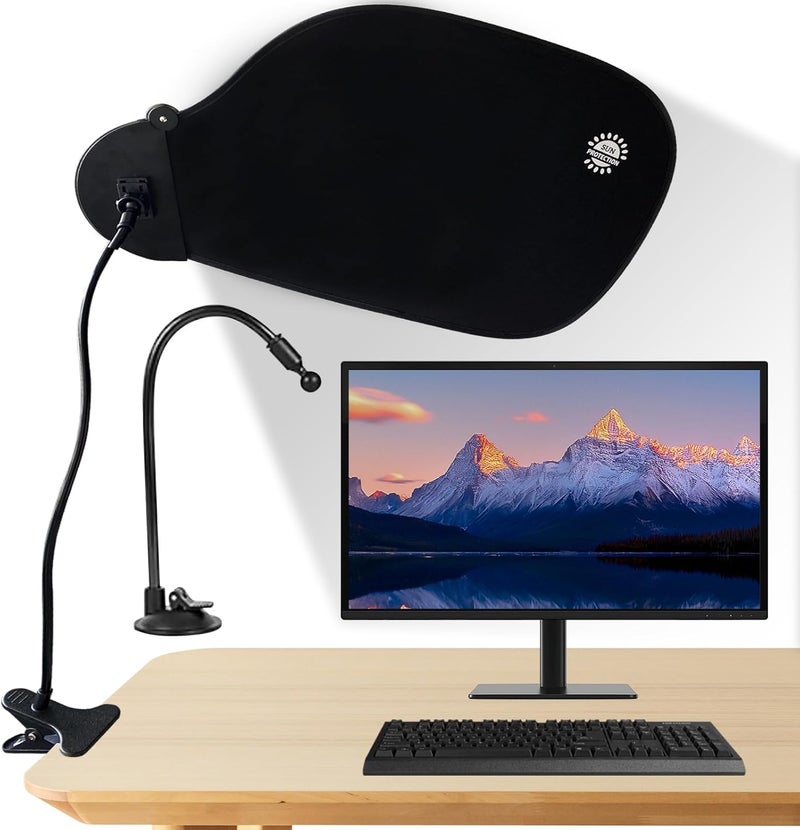 Simsedery Adjustable Office Desk Shade and Cubicle Shade, Working Office Cubicle Accessories with Black Shade for Blocks Light, Glare, and Disturbances - Image 1